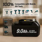 Batería Makita 18V | 9Ah, compatible herramientas | Recargable