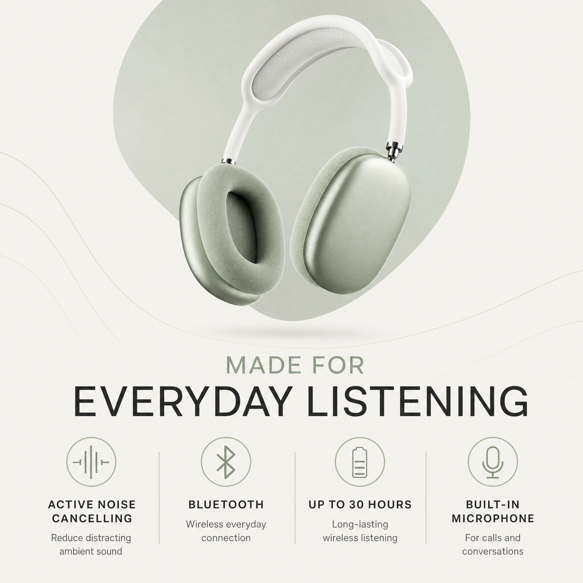 Auriculares Bluetooth | Inalámbricos, Cancelación de Ruido Activa
