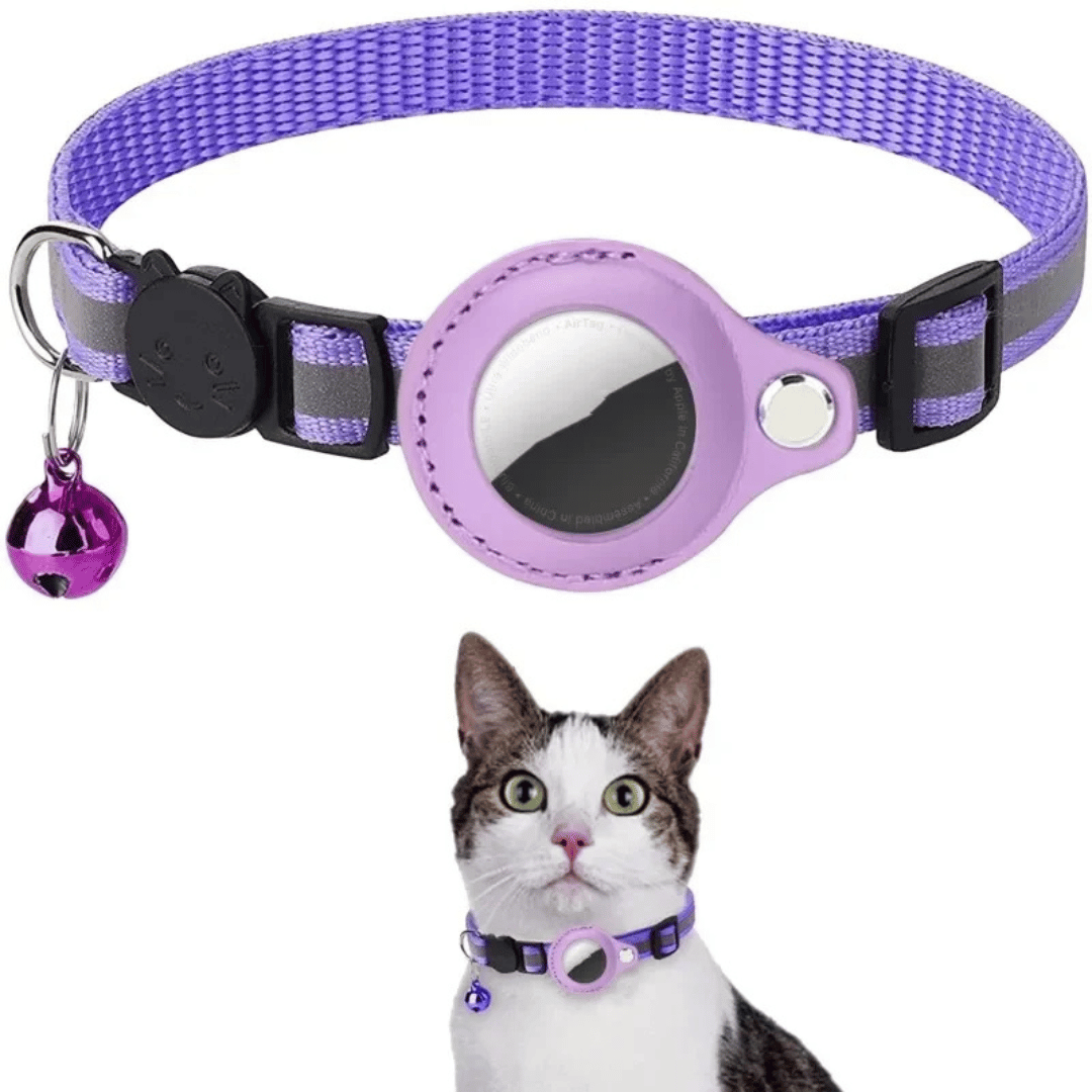 Collar GPS para Gatos – Reflectante, Impermeable y Compatible con AirTag