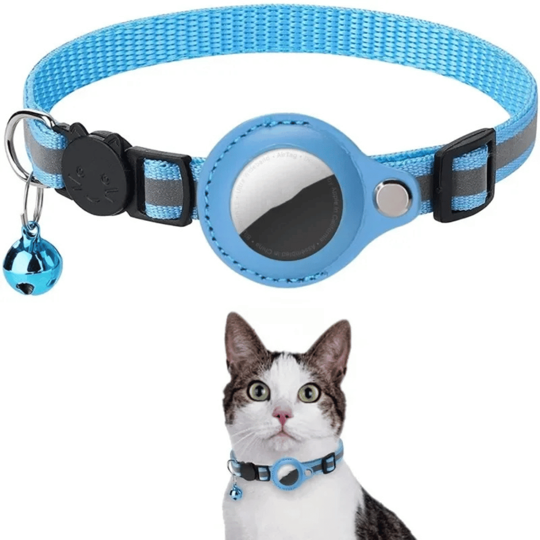 Collar GPS para Gatos – Reflectante, Impermeable y Compatible con AirTag