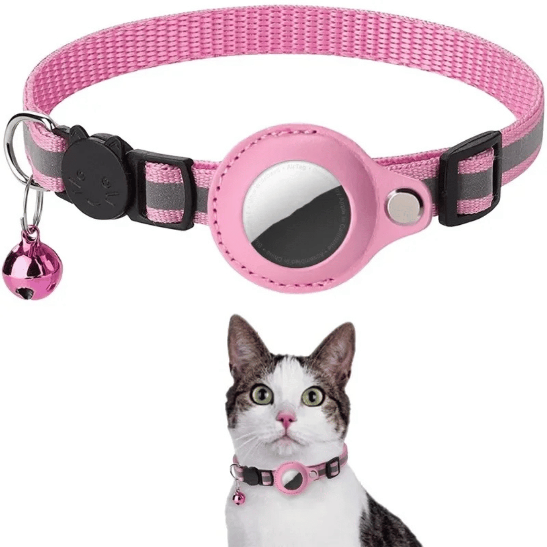 Collar GPS para Gatos – Reflectante, Impermeable y Compatible con AirTag