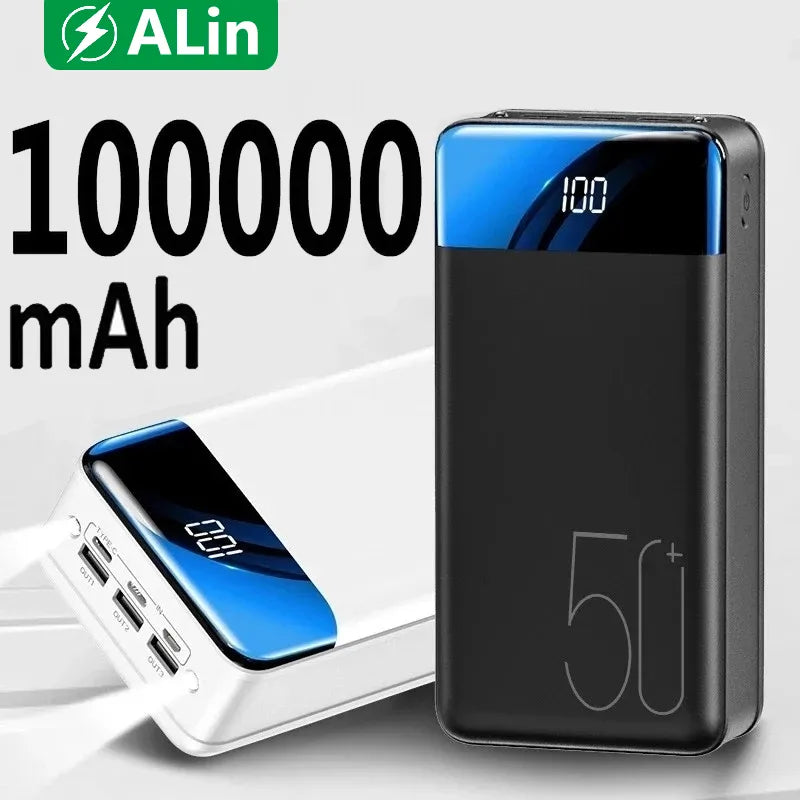Banco de energía 100.000 mAh | Carga ultrarrápida | Laptop, tablet y smartphone | Compacto y potente