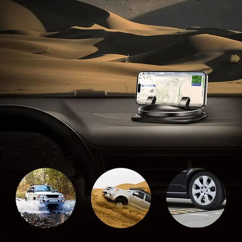 Soporte Móvil Coche | Rotación 360° | Agarre Firme Handsfree